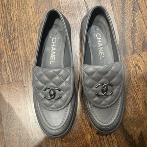 Chanel CC turnlock loafers